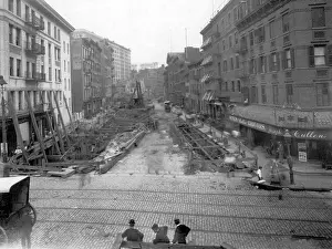 Cities Prints: NYC Subway Construction, 1901