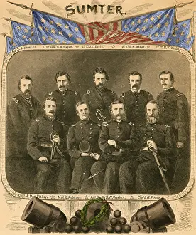 Robert Prints: Officers of the Union Garrison at Fort Sumter, 1861