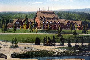 20th Prints: Old Faithful Inn, Yellowstone NP, 1928
