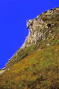 Prints of The former state symbol of New Hampshire, 'The Old Man of the Mountain', was a rock formation on a shoulder of Profile Mountain : The Old Man Of The Mountain, Rock Formation, Franconia Notch, New Hampshire