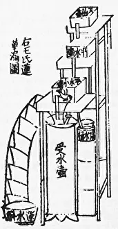 Oldest Prints: Oldest Water Clock Illustration
