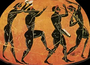 Civilization Prints: Olympic Games, Pentathlon, Black-Figure Pottery