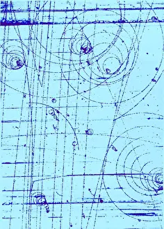 Subatomic Prints: Omega-Minus Particle, First Observation, 1964