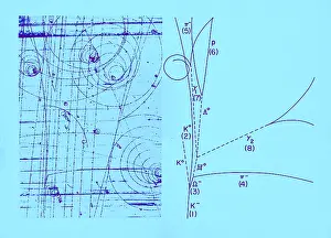 Subatomic Prints: Omega-Minus Particle, First Observation, 1964
