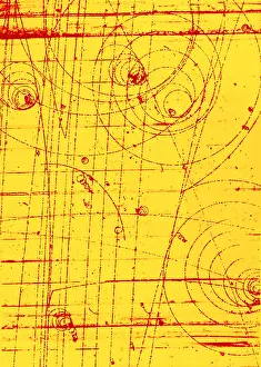 Subatomic Prints: Omega-Minus Particle, First Observation, 1964