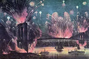 Icon Prints: Opening of Brooklyn Bridge Celebration, 1883