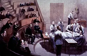 Hospital Prints: Operating Amphitheater, Anesthesia, 1888