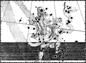 Asterism Prints: Ophiuchus Constellation, Bayer, 1603