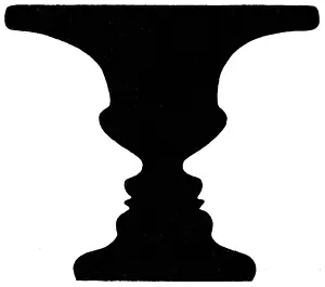 Visual Prints: Optical Illusion, Rubin's Vase, 1915