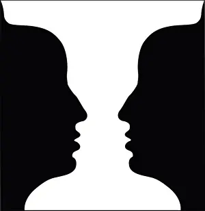 Prints of Optical Illusion, Rubin's Vase, Illustration History Prints: Optical Illusion, Rubin's Vase, Illustration