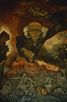 Wall Prints: Orozco Mural, Guadalajara, Mexico