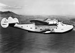 Flying Prints: Pan American Clipper, Flying Boat Airplane