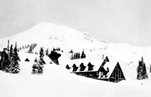 Mount Prints: Paradise Inn Buried in Snow, 1917