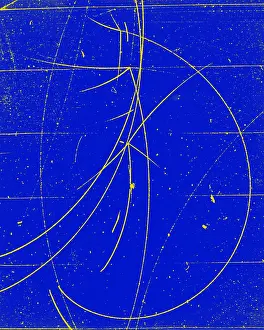 Accelerator Prints: Particle Tracks in Cloud Chamber