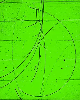 Accelerator Prints: Particle Tracks in Cloud Chamber