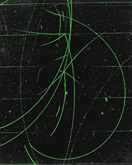 Accelerator Prints: Particle Tracks in Cloud Chamber