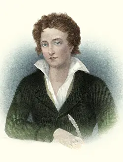 Dramatist Prints: Percy Bysshe Shelley, English Romantic Poet