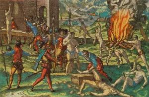 Cowboys, American West Prints: Persecution of Native American Indians, 16th Century