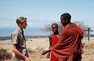 Philip Leakey and Maasai, c.1984