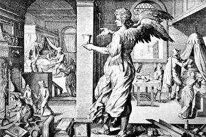 Patient Prints: Physician As Angel, 17th Century