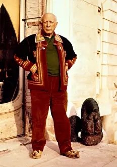 Sculptor Prints: Picasso in Swedish Folk Dress, 1952