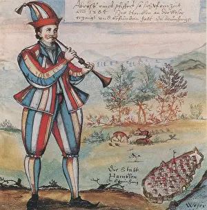 Folklore Prints: Pied Piper of Hamelin, German Legend