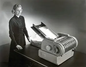 Vintage Nostalgia Prints: Pitney Bowles Electric Folding Machine