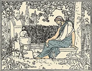Academy Prints: Plato, Greek Philosopher, at Socrates Tomb