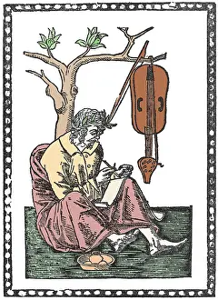 Woodcut Prints: Plutarch, Greek Historian and Biographer