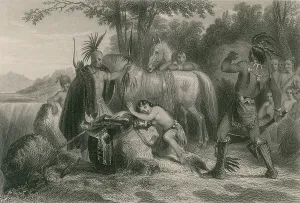 Smith Prints: Pocahontas Saving Captain John Smith, 1607