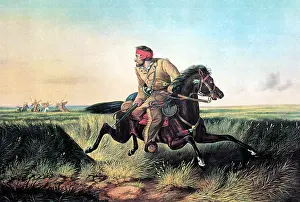 Hunter Prints: Prairie Hunter, 19th Century