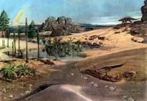 Prehistoric Prints: Prehistoric, Lower Triassic Landscape