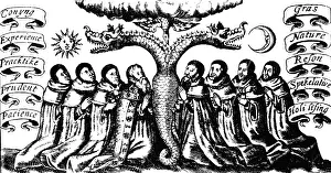 Folklore Prints: Prima Materia Fertilized by the Avis Hermetis, 1652