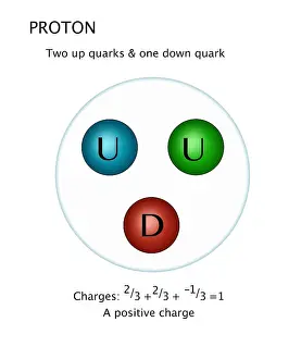 Subatomic Prints: Proton Quarks, Illustration