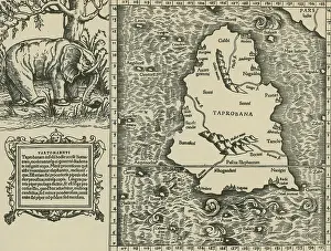 Cartography Prints: Ptolemy's Map of Ceylon, 2nd Century