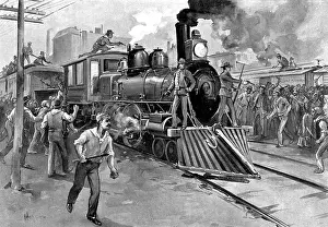 Transportation Prints: Pullman Strike, 1894