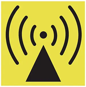 Radiation Prints: Radio Waves Symbol, Illustration