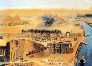 Demonstration Prints: Raising of Obelisk in Ancient Egypt