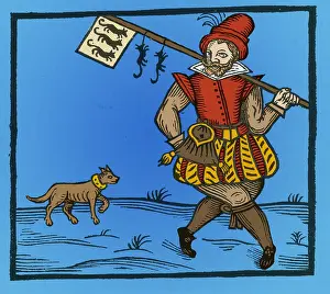 Rats Prints: Rat-Catcher, Medieval Tradesman