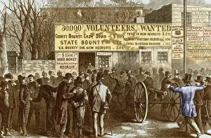 Volunteer Prints: Recruitment Station New York City, 1861