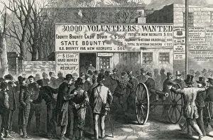 Volunteer Prints: Recruitment Station New York City, 1861