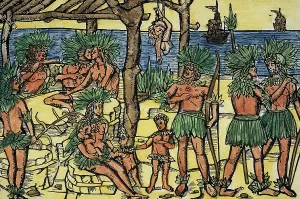 Racism Prints: Red Indians as Cannibals, 1494