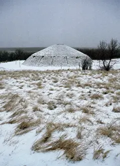 Lodge Prints: Replica of Native American Earthen Lodge