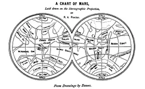 Anthony Prints: Richard Proctor Mars Map, 1867