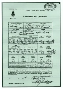 Document Prints: RMS Titanic, Certificate for Clearance, 1912