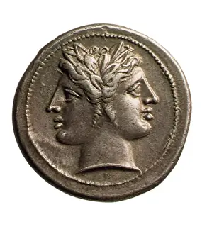 Gods Prints: Roman Coin Featuring Janus