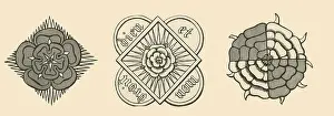 Rose Prints: Rose illustrations from Parker's Annales of England