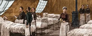 Prints of Illustration relating to the influenza pandemic in Paris, from the cover of Le Petit Parisien, January History Prints: Russian Flu Pandemic, Paris, 1890