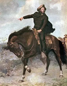 Revolutionary Prints: Sam Houston at Battle of San Jacinto, 1836