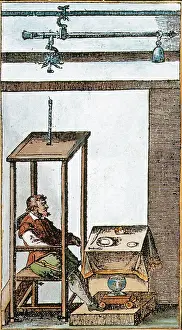 1636 Prints: Santorio Santorio, Italian Physiologist and Inventor